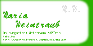 maria weintraub business card